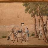 Two pieces China Qing Dynasty Character scene painting - фото 2