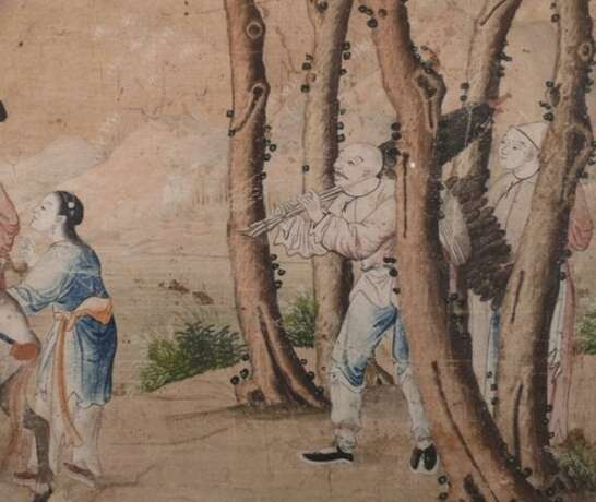 Two pieces China Qing Dynasty Character scene painting - photo 4
