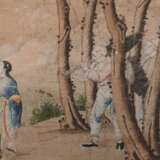 Two pieces China Qing Dynasty Character scene painting - Foto 4
