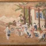Two pieces China Qing Dynasty Character scene painting - Foto 6
