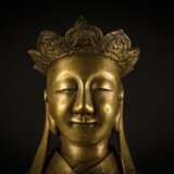 Qing dynasty bronze gilt monk statue - Foto 4