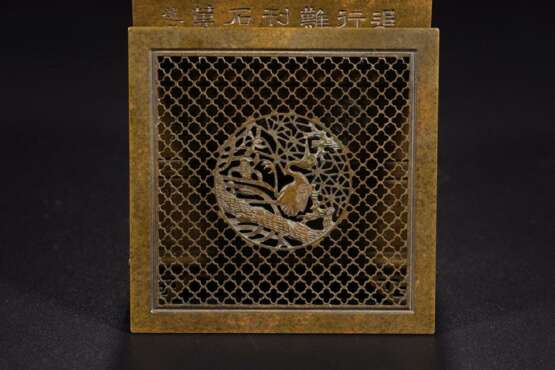 Qing Dynasty Copper Three floors Square furnace - фото 4