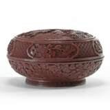 A Chinese cinnabar lacquer circular box and cover - photo 1