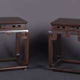 China Qing Dynasty a pair Wooden stool - Foto 3
