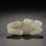 Qing Dynasty Hetian white jade carving boy - photo 9