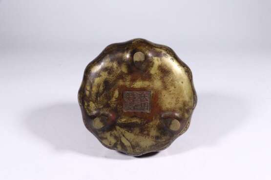 Ming Dynasty copper gilt double ear incense burner - Foto 4