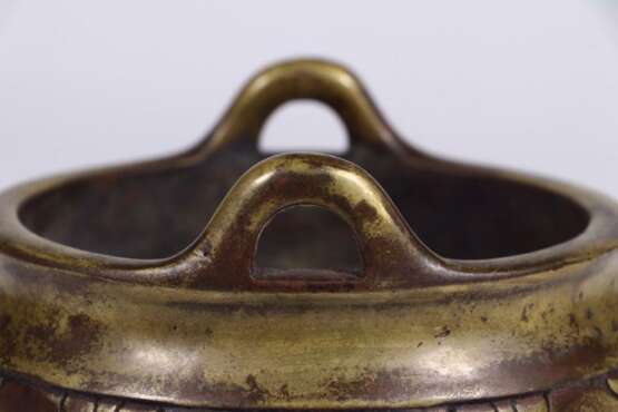 Ming Dynasty copper gilt double ear incense burner - photo 8