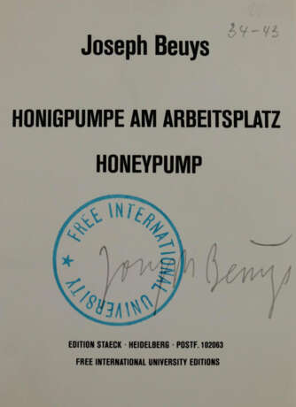 Beuys, Joseph - photo 1 Beuys, Joseph - photo 1