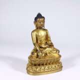 Qing Dynasty Copper gilt Sakyamuni Sitting image - photo 4