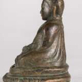 14th century Chinese bronze inlaid silver Buddha statue - Foto 6