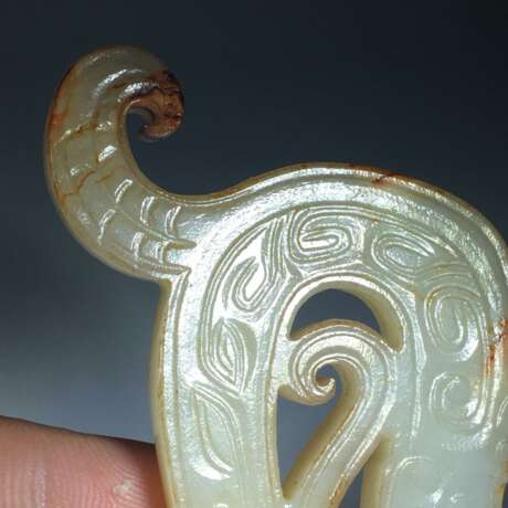 Zhou Dynasty Hetian jade dragon pendant - Foto 8