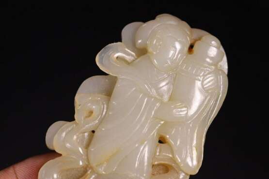 Qing Dynasty Hetian jade longevity Pendant - фото 8