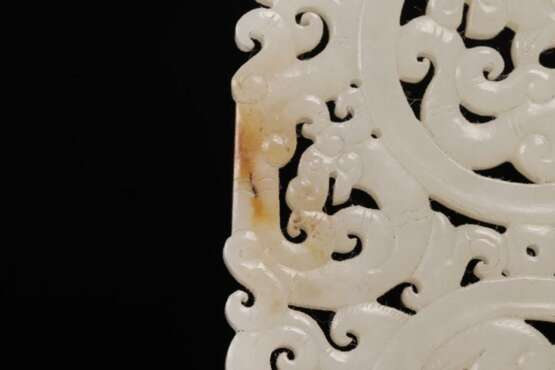 Ming Dynasty Hetian white jade Carving Dragon - Foto 8