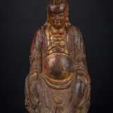 China Ming Dynasty Wood carving character statue - photo 1