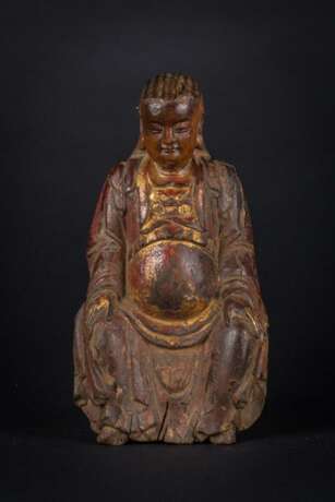 China Ming Dynasty Wood carving character statue - photo 1