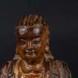 China Ming Dynasty Wood carving character statue - фото 2