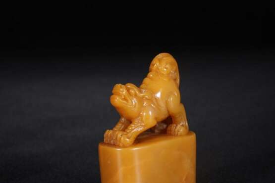 Shoushan stone Cinnabar Tian Huang jade seal set - Foto 6