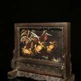 Qing Dynasty Rosewood lacquerware wealth Table screen - photo 3