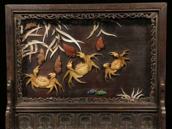 Qing Dynasty Rosewood lacquerware wealth Table screen - фото 4