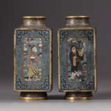 A pair of Chinese cloisonné enamel 'Eight Immortals' - фото 2