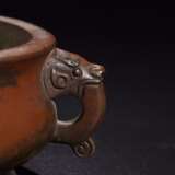 Ming Dynasty Xuande Double Beast Ear Copper Incense Burner - photo 2
