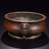 Ming Dynasty Xuande Double Beast Ear Copper Incense Burner - фото 3
