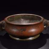 Ming Dynasty Xuande Double Beast Ear Copper Incense Burner - фото 4