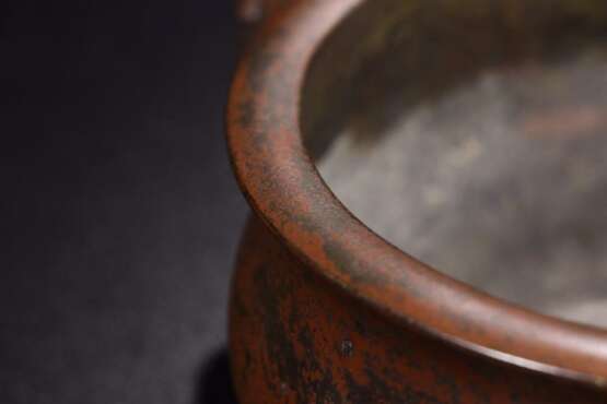 Ming Dynasty Xuande Double Beast Ear Copper Incense Burner - Foto 7