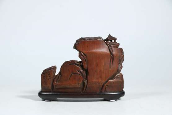 Qing Dynasty Bamboo carving Landscape character Decoration - photo 2