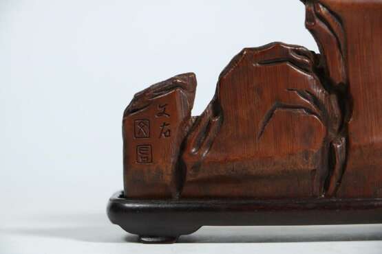 Qing Dynasty Bamboo carving Landscape character Decoration - photo 7