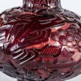 Size:Qianlong red glass carving vase in the Qing Dynasty - photo 4