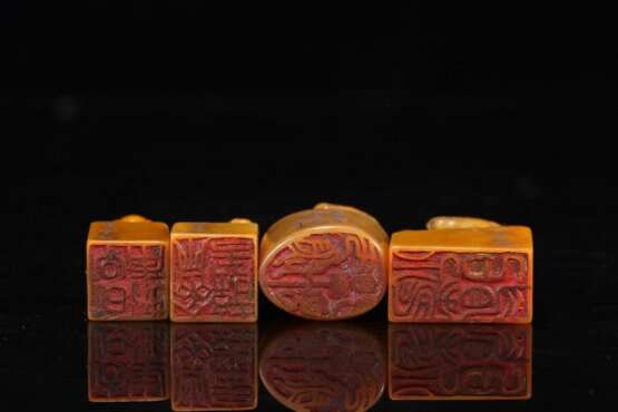 Qing Dynasty a set Tian Huang jade seal - Foto 9