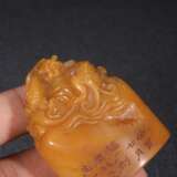 Famous expert TianHuang jade carving dragon seal - Foto 6