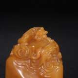 Famous expert TianHuang jade carving dragon seal - Foto 8