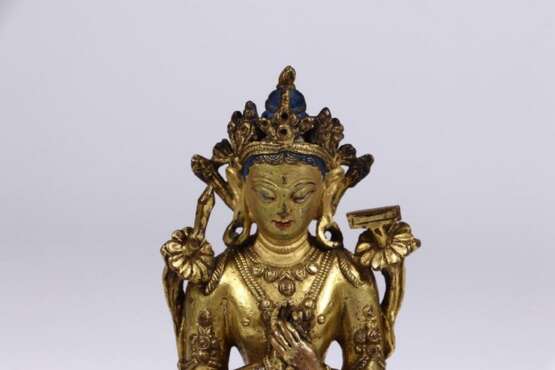 Qing Dynasty bronze gilt Buddha statue - Foto 2