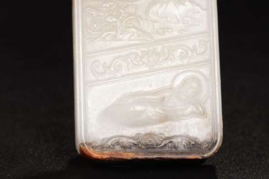 18th Century Hetian white jade Mountain Water Buddha Pattern Pendant - фото 5