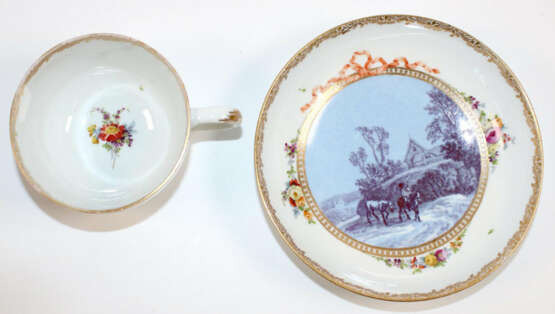 Marcolini-Tasse mit Untertasse - photo 3