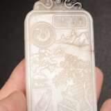 18th Century Hetian white jade Mountain Water Buddha Pattern Pendant - photo 9