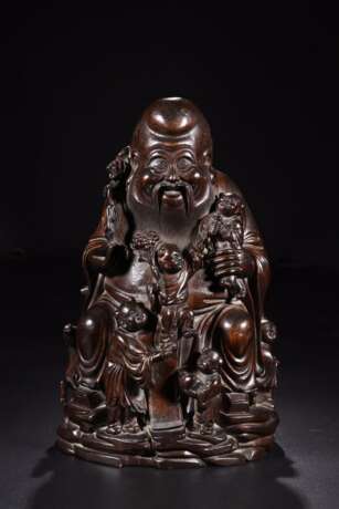 Qing Dynasty Agarwood carving longevity god - photo 1