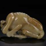 Qing Dynasty Hetian White Jade beast Carving - Foto 10