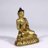 18th century copper gilt sakyamuni Buddha statue - Foto 4