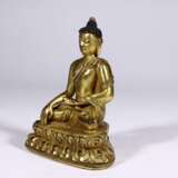 18th century copper gilt sakyamuni Buddha statue - фото 6