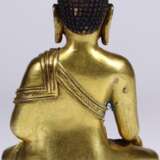 18th century copper gilt sakyamuni Buddha statue - фото 8