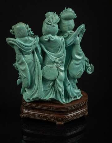20th century turquoise carving three beautiful women - Foto 5
