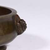 Qing Dynasty lion ear copper incense burner - фото 2