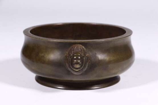 Qing Dynasty lion ear copper incense burner - фото 4