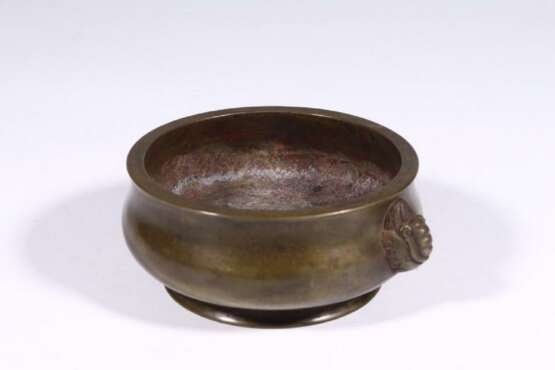 Qing Dynasty lion ear copper incense burner - photo 7