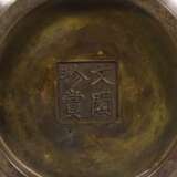 Qing Dynasty lion ear copper incense burner - Foto 8