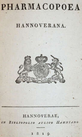 Pharmacopoea Hannoverana. - Foto 1 Pharmacopoea Hannoverana. - Foto 1
