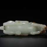 Ming Dynasty Hetian white jade lying horse carving - Foto 8